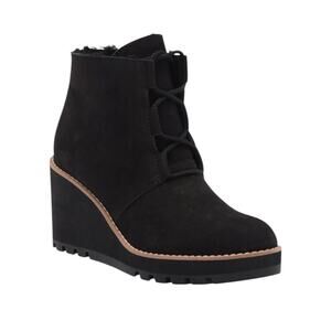 NWOT Eileen Fisher Alpine Genuine Shearling Lined Black Booties – Sz 9